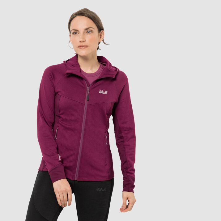 Chamarra Polar Jack Wolfskin Hydro Grid Mujer Fucsia Mexico-1842791